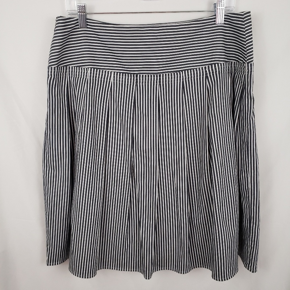 BANANA Republic Striped Pleated Skirt Size 6